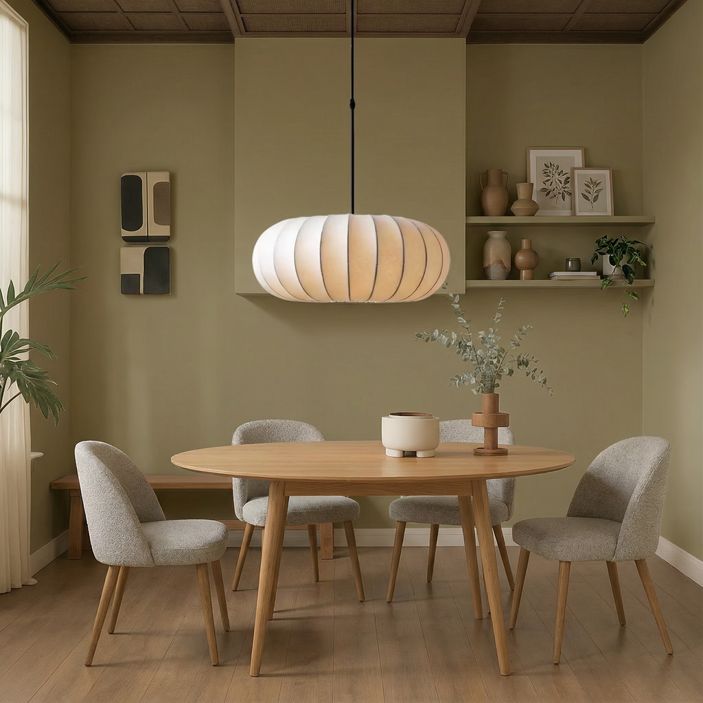 AuraLume Modern Pendant Light For Kitchens With Clean Minimalist Design And Warm Ambience For Dining