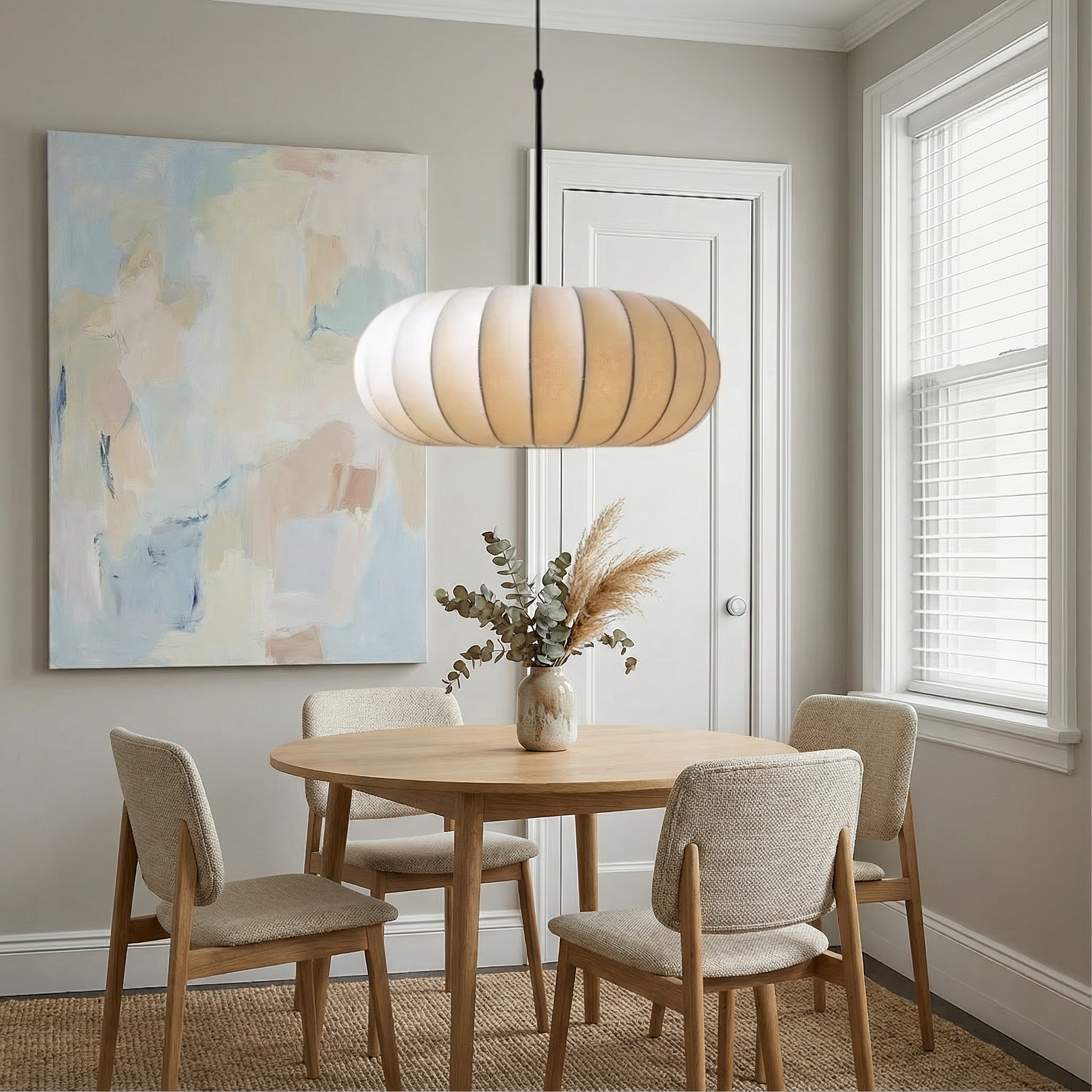 AuraLume Modern Pendant Light For Kitchens With Clean Minimalist Design And Warm Ambience For Dining
