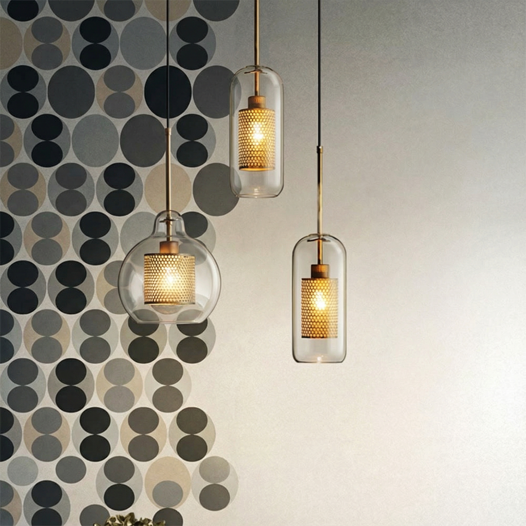 LuminaArc Adjustable Glass Pendant Light For Kitchen Space Modern Ceiling Fixture