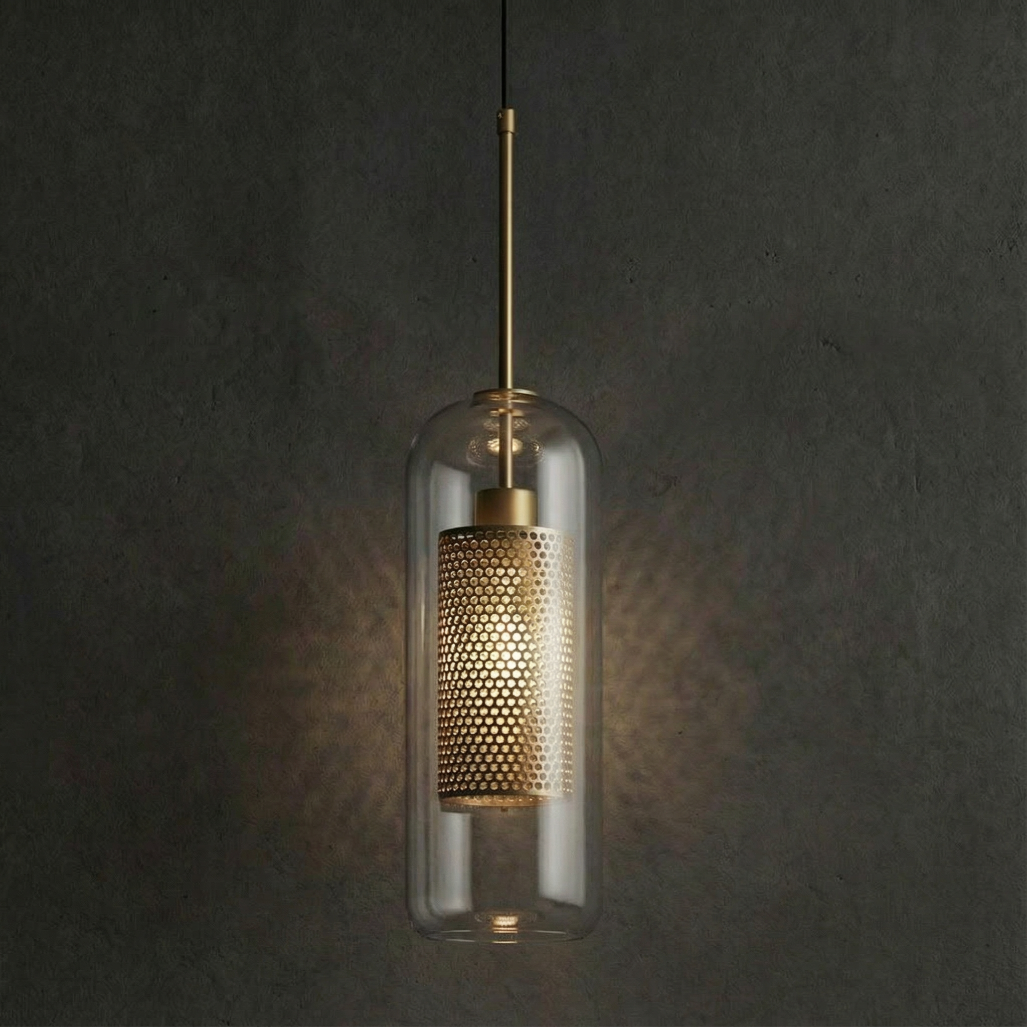 LuminaArc Adjustable Glass Pendant Light For Kitchen Space Modern Ceiling Fixture
