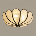 BreezeWeave Elegant Handwoven LED Ceiling Light With Flush Mount Fixture For Modern Rooms