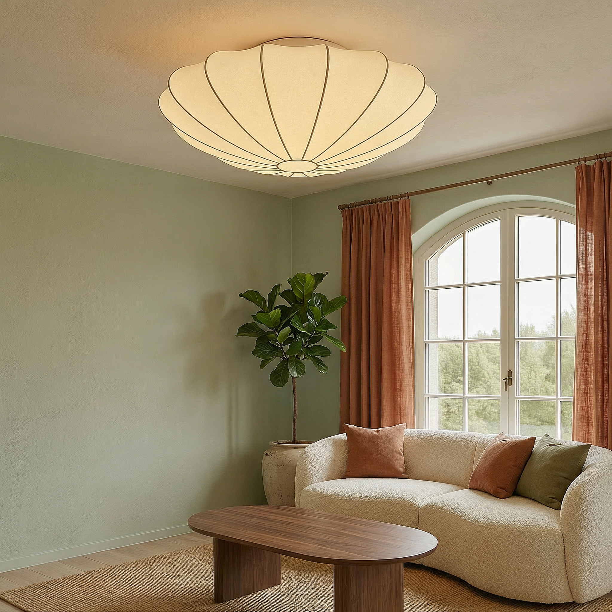 AureaLux Minimalist Ceiling Flush Mount Light Fixture With Subtle Warmth And Soft Glow