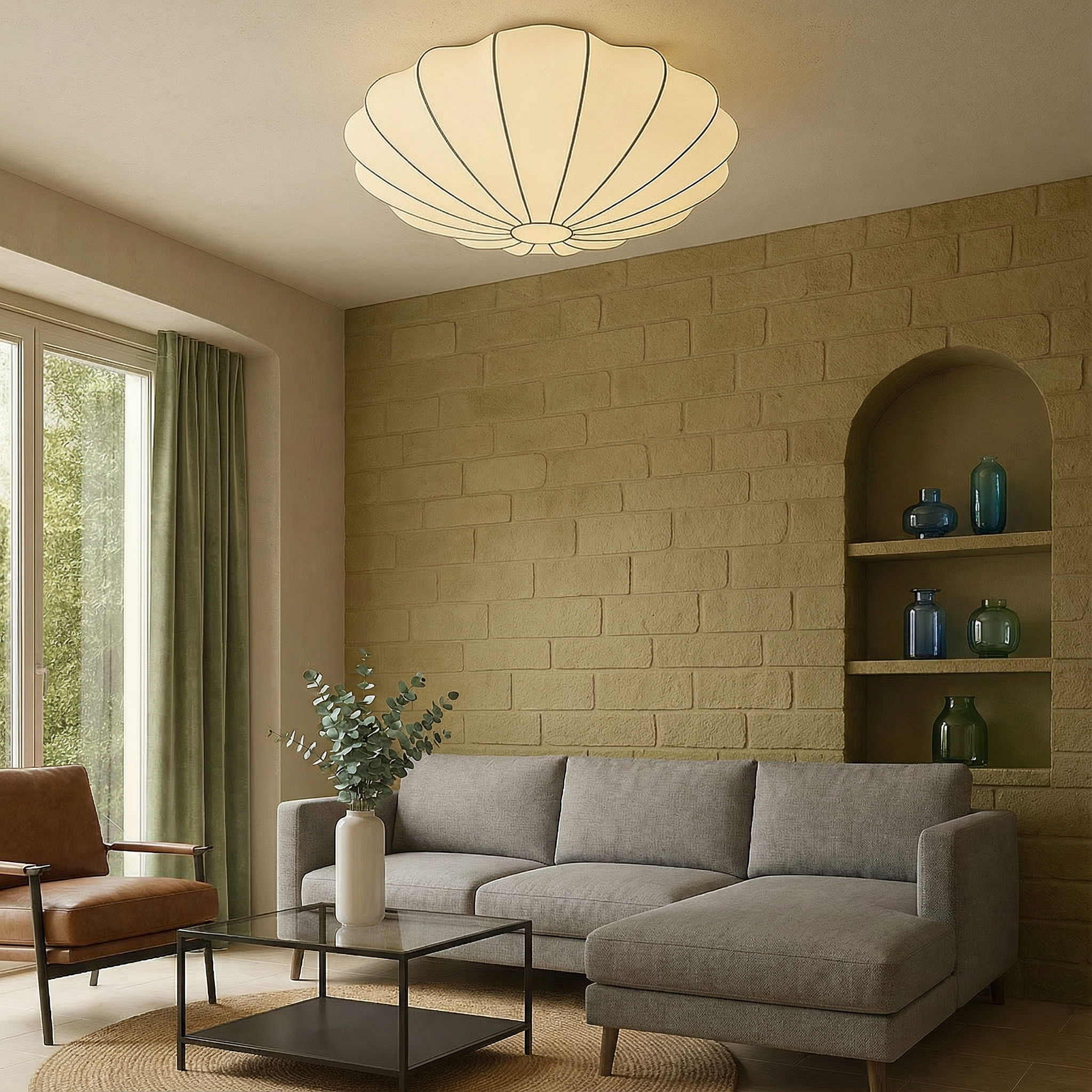 AureaLux Minimalist Ceiling Flush Mount Light Fixture With Subtle Warmth And Soft Glow