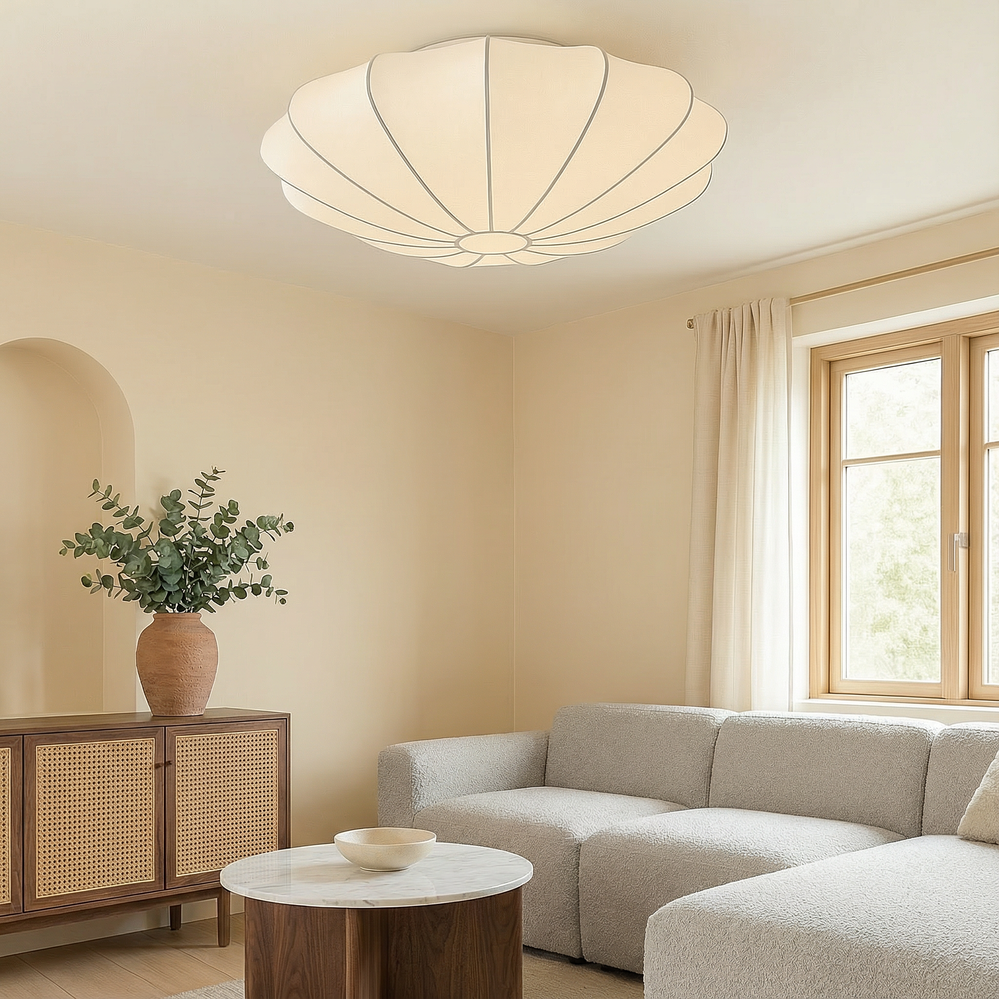 AureaLux Minimalist Ceiling Flush Mount Light Fixture With Subtle Warmth And Soft Glow