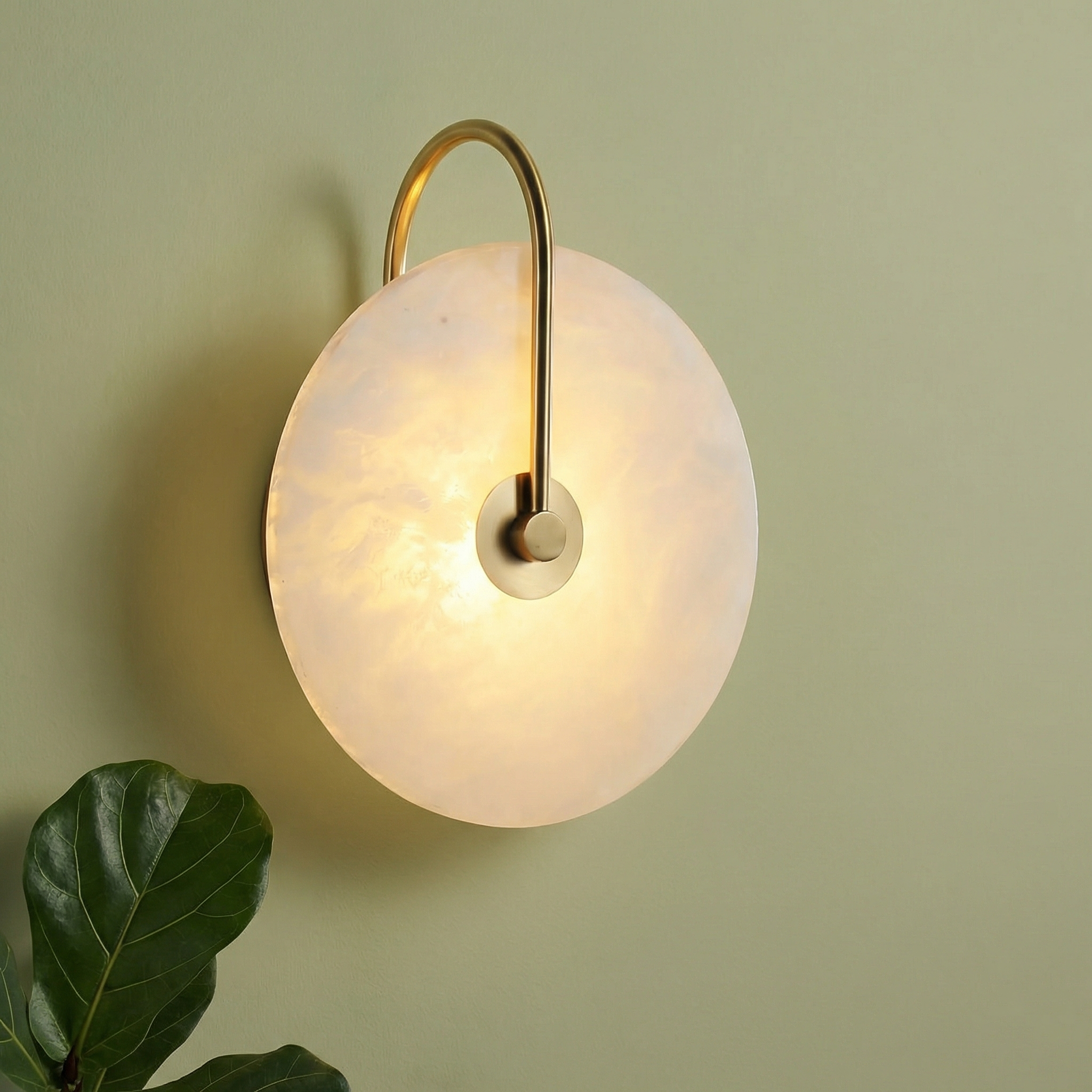 Astra Wall Lamp In Marble Design With Soft LED Glow For A Warm Contemporary Sconce Ambience In Hallways And Living Rooms