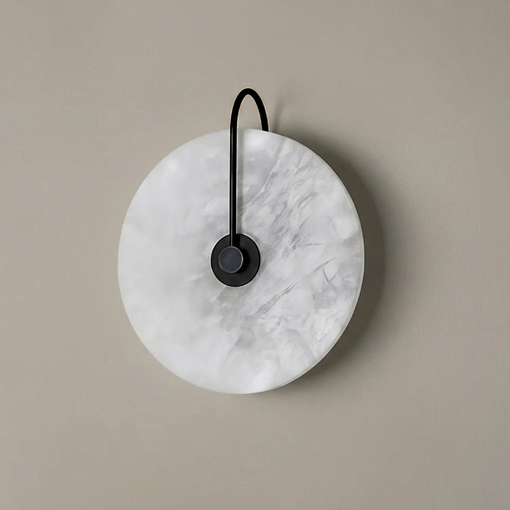 Astra Wall Lamp In Marble Design With Soft LED Glow For A Warm Contemporary Sconce Ambience In Hallways And Living Rooms