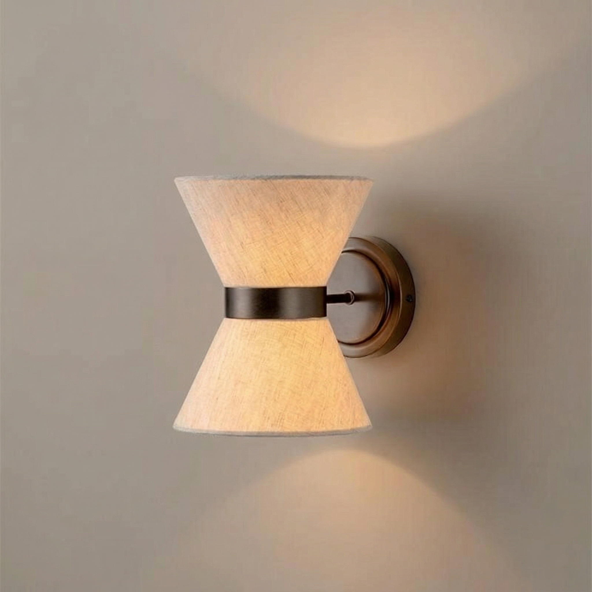 Lumora Modern Wall Light Sconce With Silk Shade In An Asymmetric Layout For Interiors