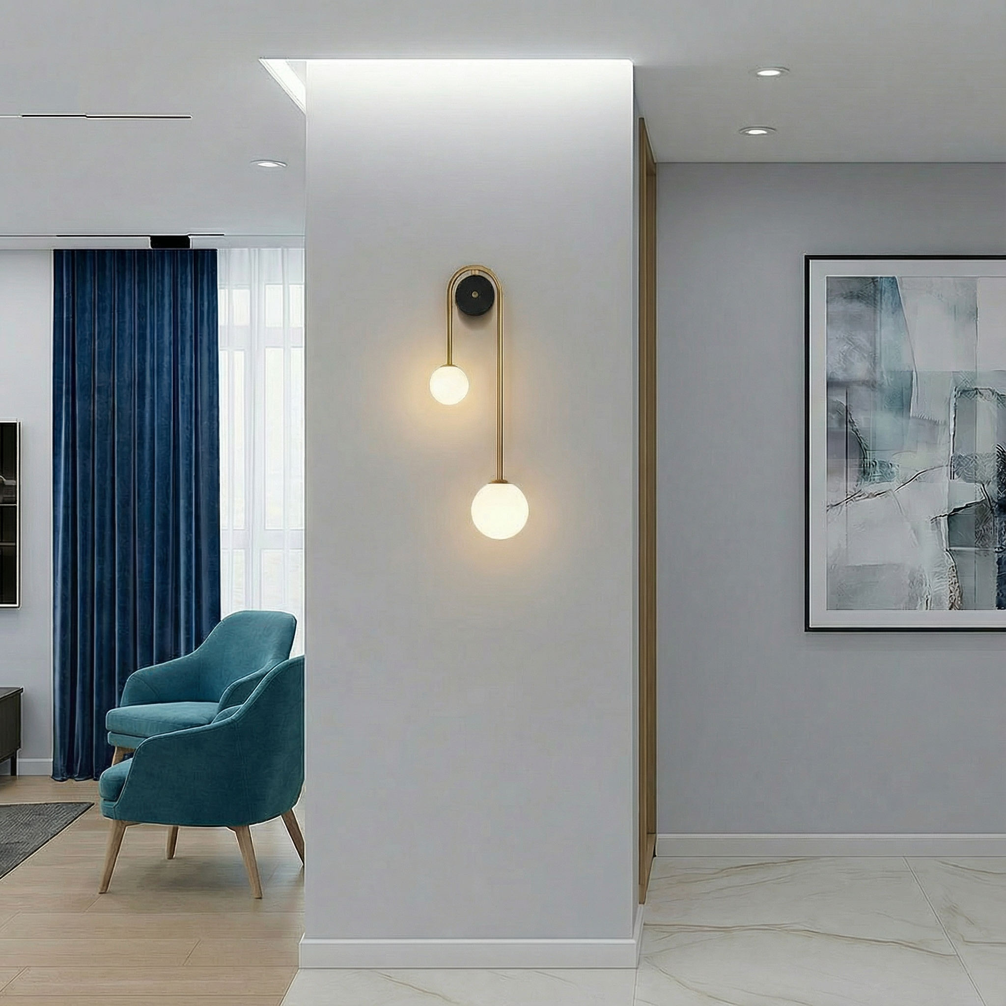 Graceful Arc Wall Light With Soft LED Glow For A Cozy Modern Ambiance In Any Room