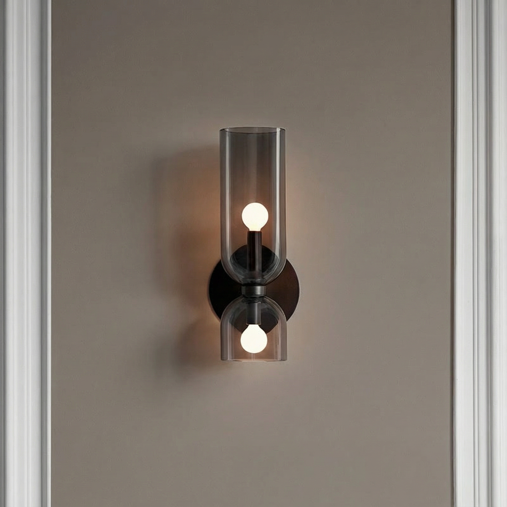 Elegant Glass Wall Light With Soft LED Glow For Modern Dining Rooms And Bars At Home