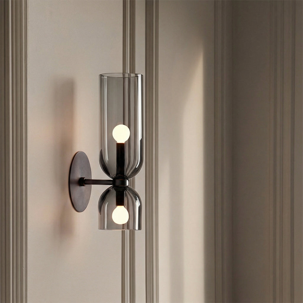 Elegant Glass Wall Light With Soft LED Glow For Modern Dining Rooms And Bars At Home