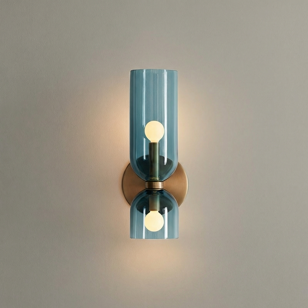 Elegant Glass Wall Light With Soft LED Glow For Modern Dining Rooms And Bars At Home