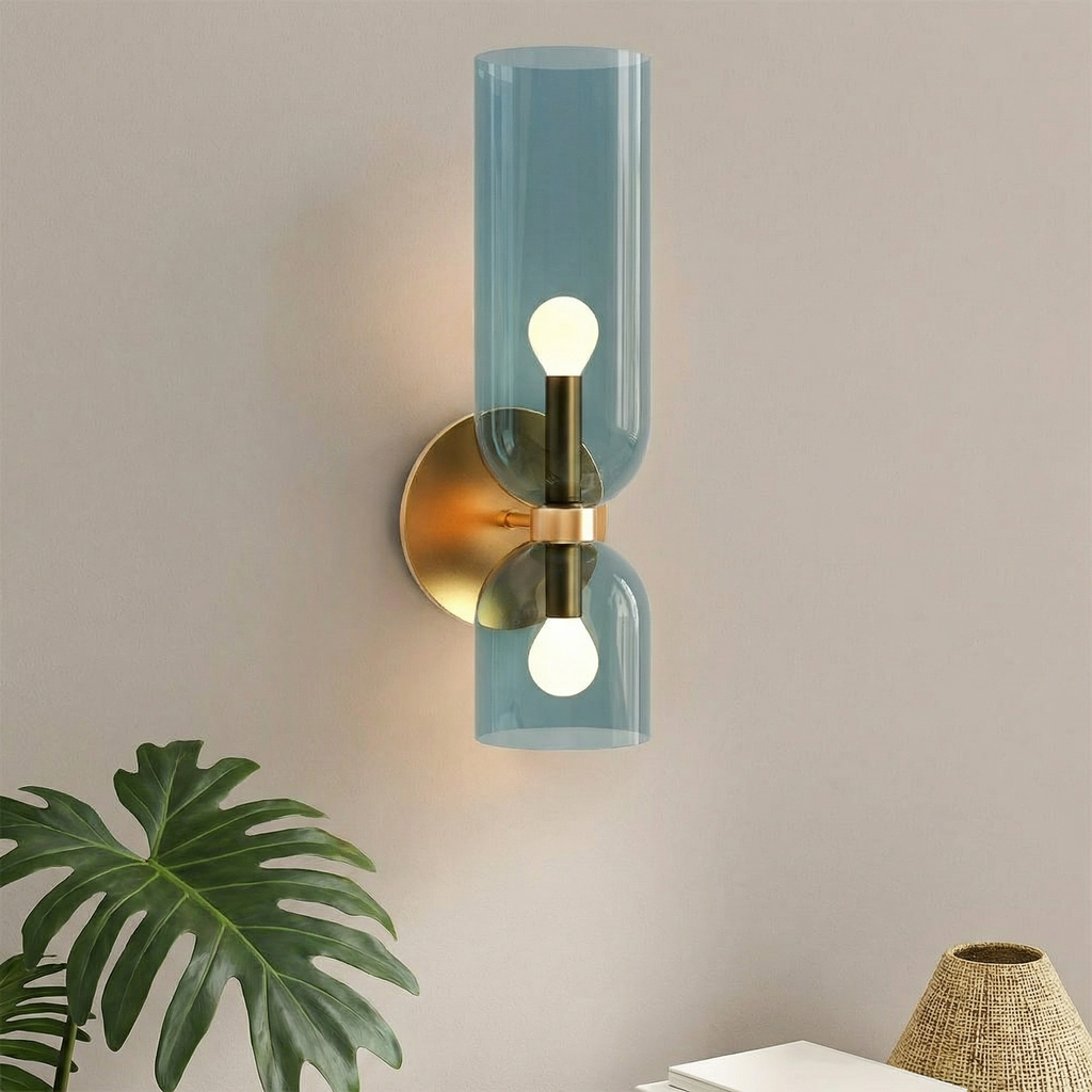 Elegant Glass Wall Light With Soft LED Glow For Modern Dining Rooms And Bars At Home