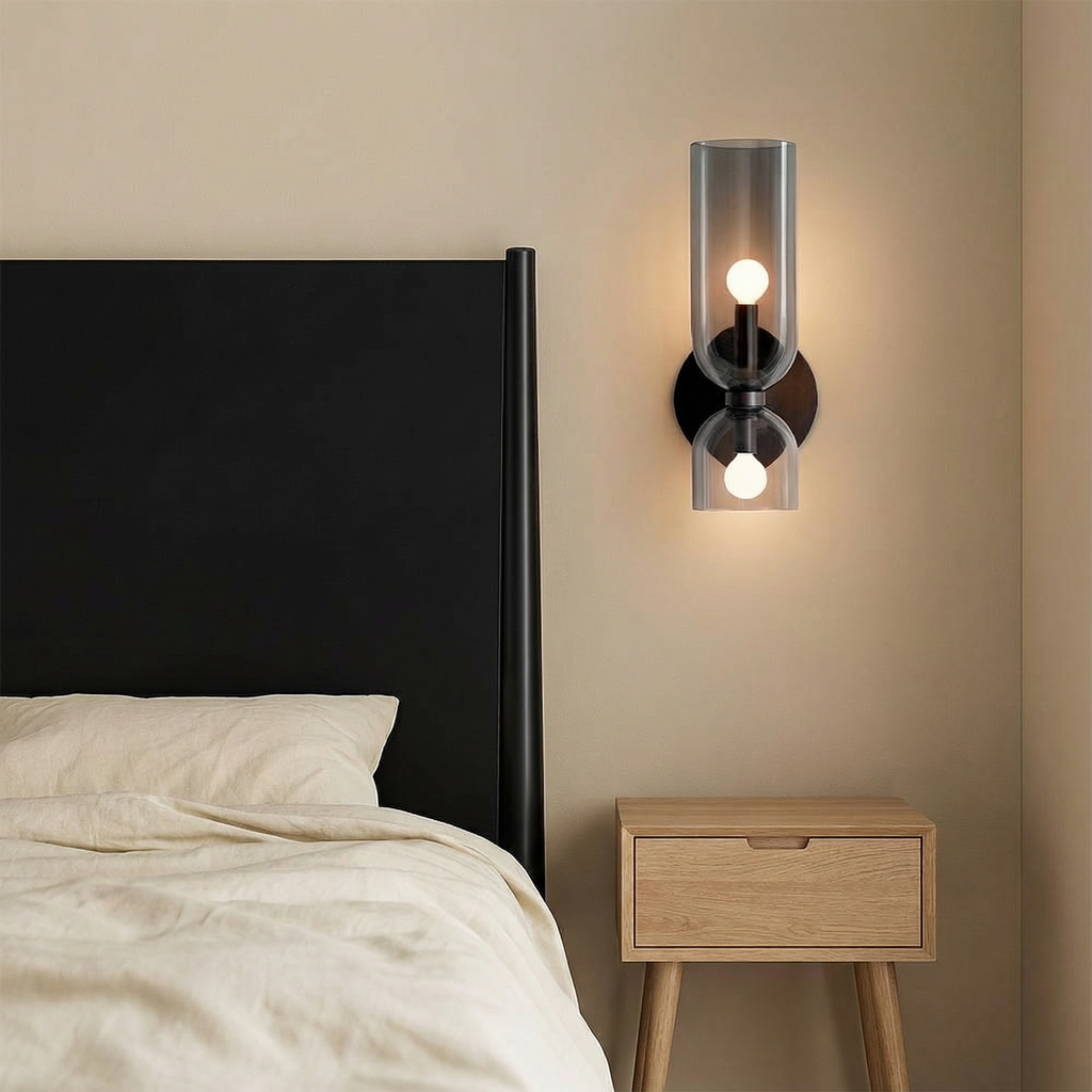 Elegant Glass Wall Light With Soft LED Glow For Modern Dining Rooms And Bars At Home