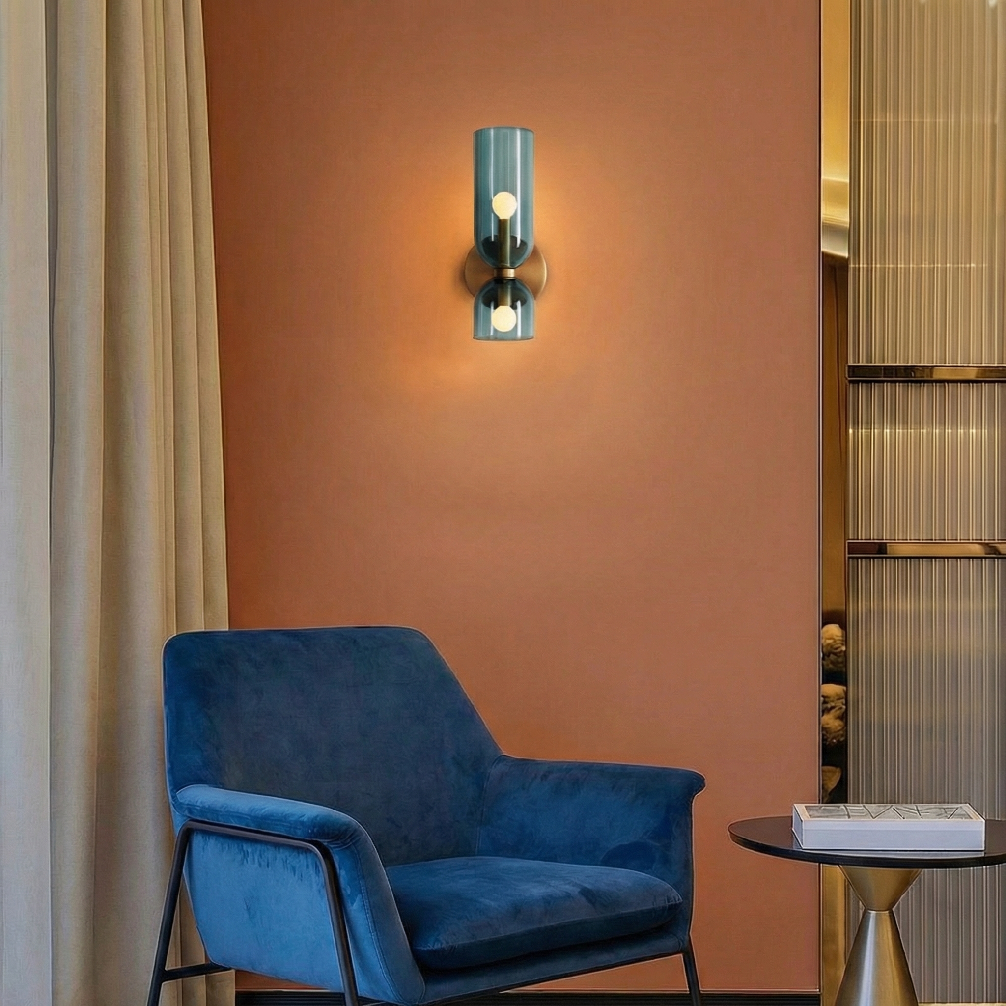 Elegant Glass Wall Light With Soft LED Glow For Modern Dining Rooms And Bars At Home