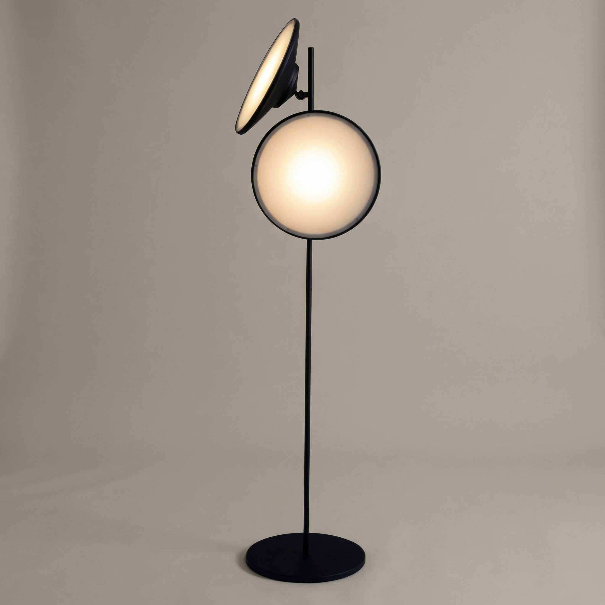 Modern Black Floor Light Powered By An LED Bulb For A Minimalist Living Room For Modern Home Ambience