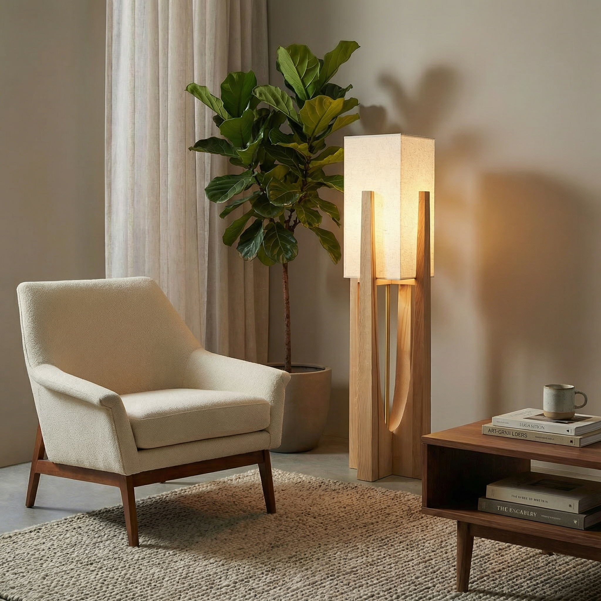 Calm Knot Handcrafted Shade Modern Floor Lamp For Living Room In Every Home Across Modern Homes Worldwide