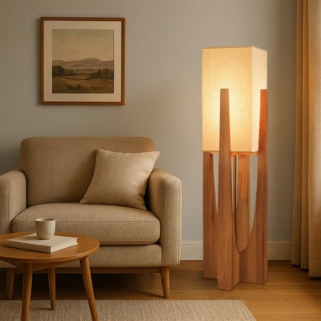 Calm Knot Handcrafted Shade Modern Floor Lamp For Living Room In Every Home Across Modern Homes Worldwide