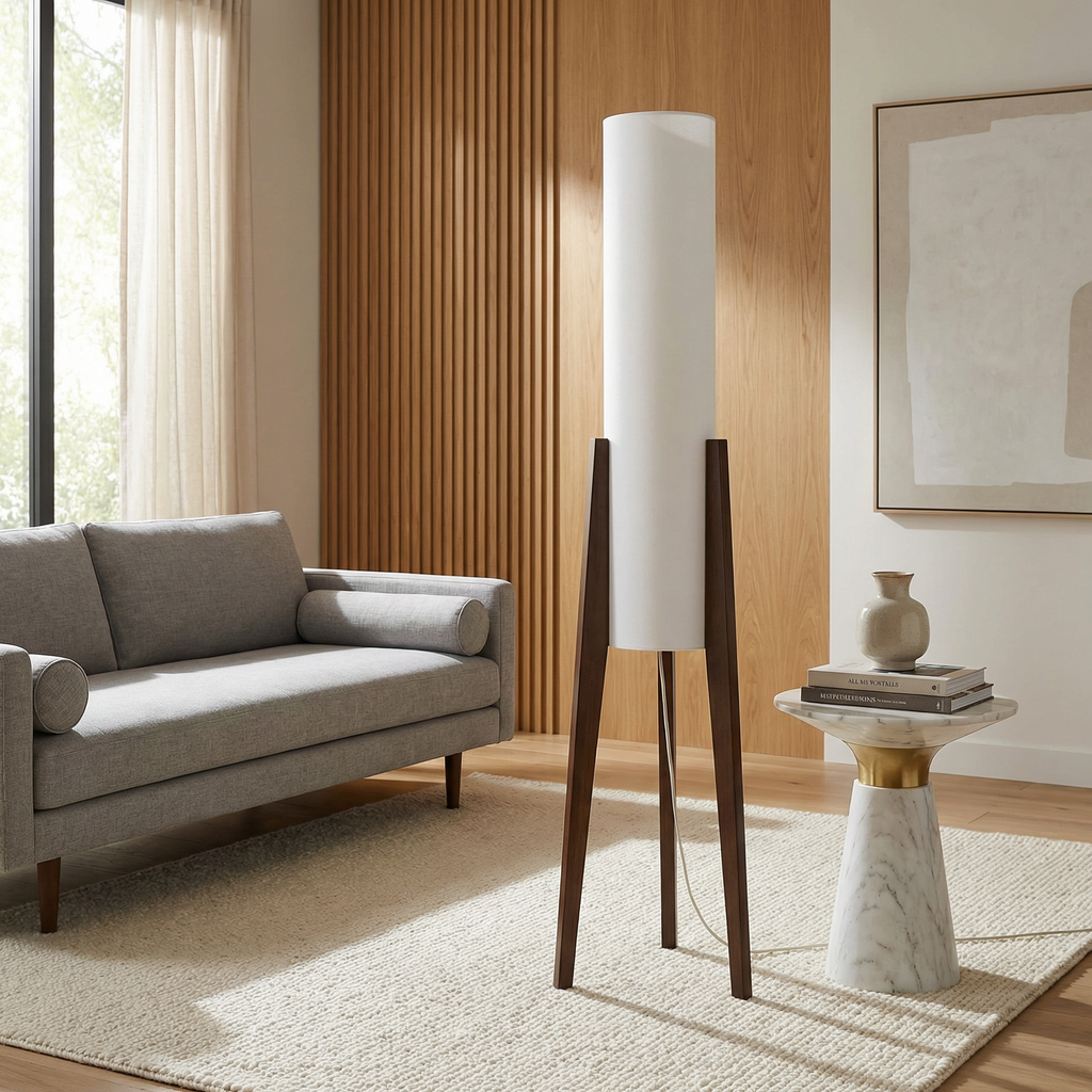 Autumn Grove Floor Lamp With Integrated Led For Warm Mid Century Modern Ambiance In Any Room