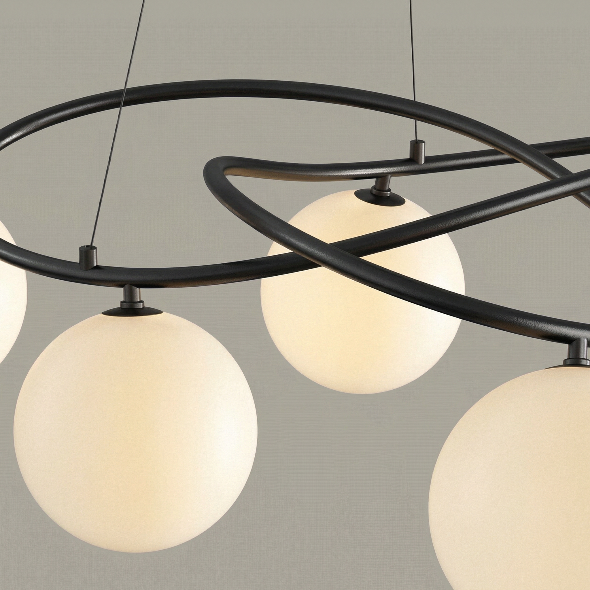 Arctic Heritage Black Chandelier Height Adjustable Vintage Dining Light LED Bulbs