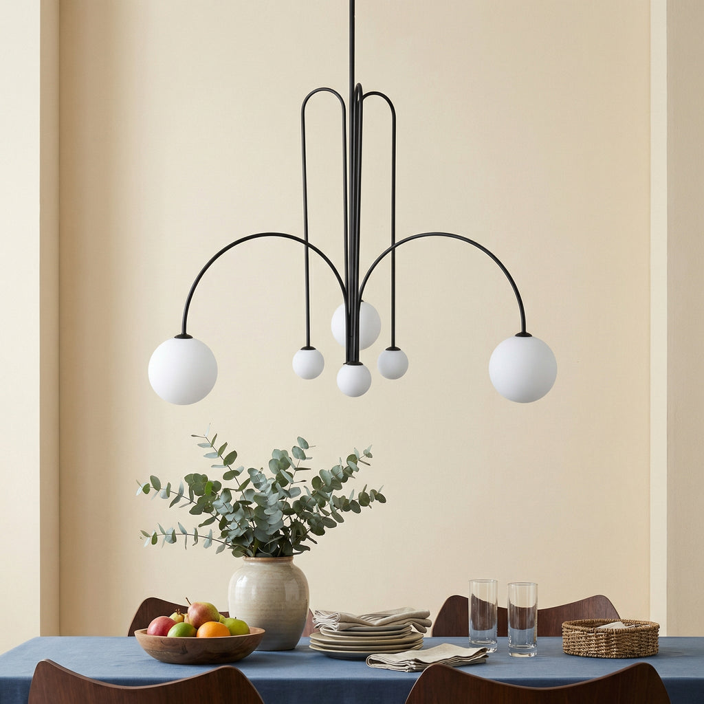 Aurora Crest Adjustable Pendant Light With Height-Adjustable Suspension For Dining Rooms And Bars