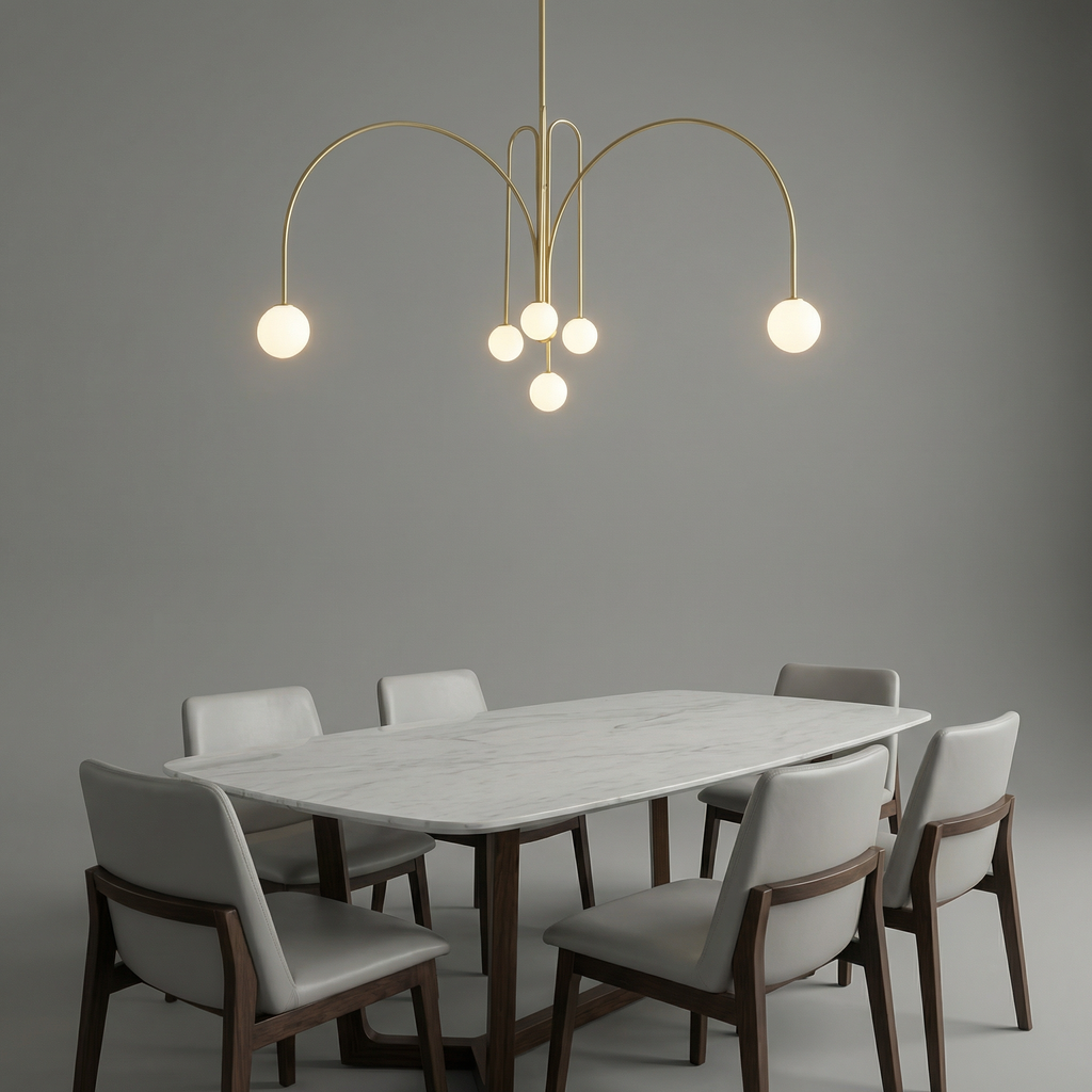 Aurora Crest Adjustable Pendant Light With Height-Adjustable Suspension For Dining Rooms And Bars
