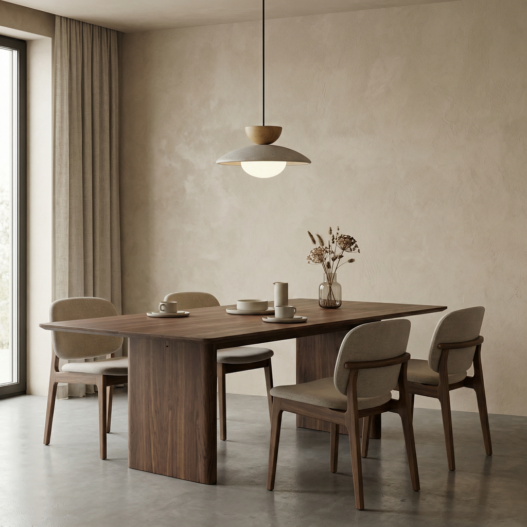 LumenOak Natural Wood Glass Pendant Light For Kitchen And Dining Areas In Modern Homes