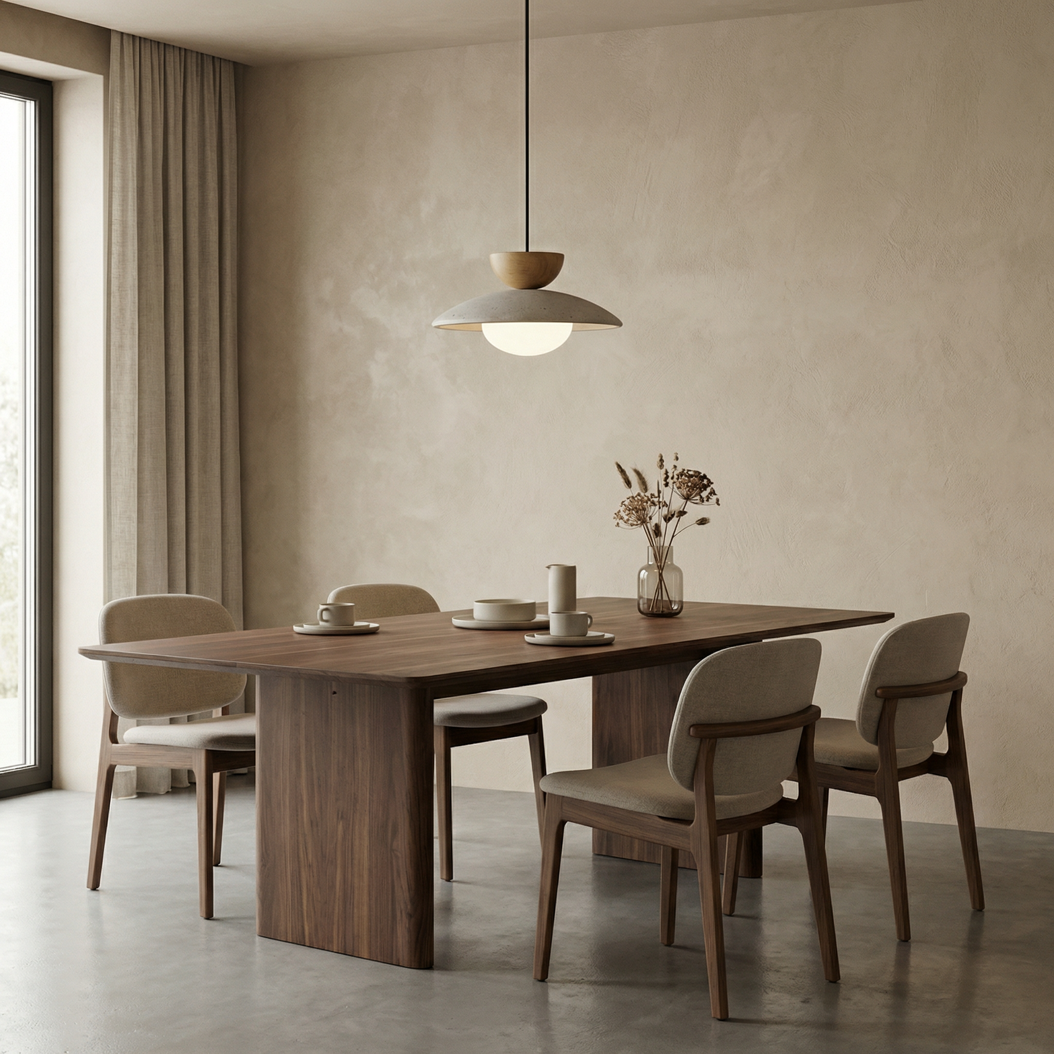 LumenOak Natural Wood Glass Pendant Light For Kitchen And Dining Areas In Modern Homes