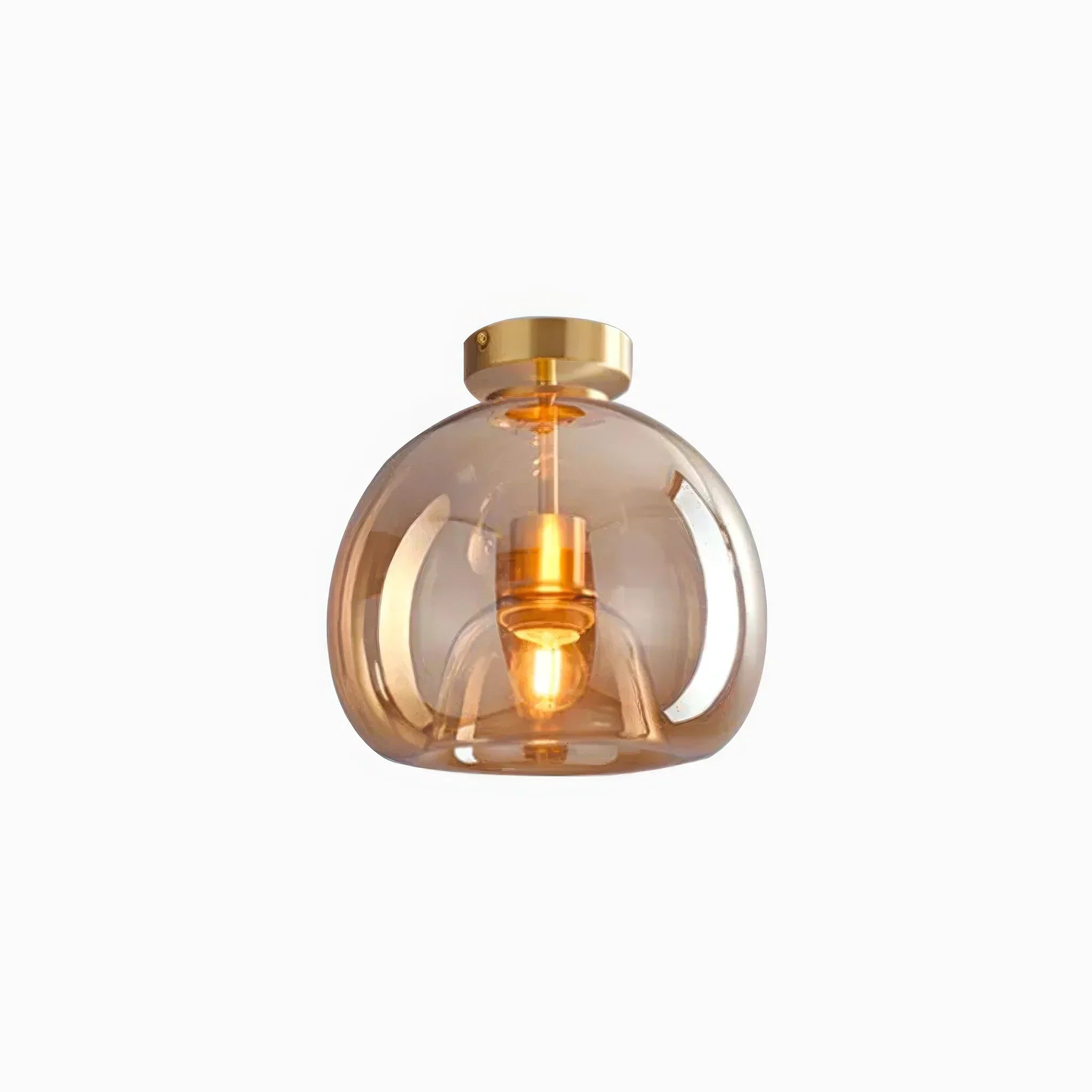 Elegant Glass Ceiling Fixture With Pendant Or Semi Flush Mount For Versatile Living Spaces