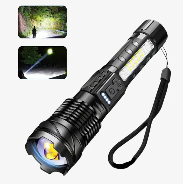 Latarka taktyczna o mocy 5000 lumenów z USB | Ka-mostore