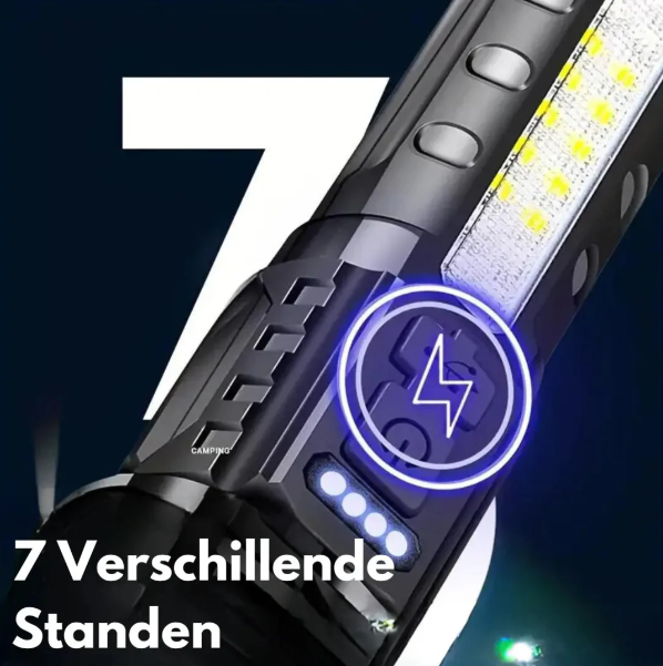 Latarka taktyczna o mocy 5000 lumenów z USB | Ka-mostore
