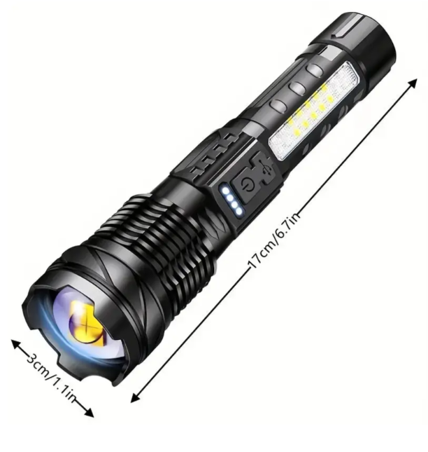 Latarka taktyczna o mocy 5000 lumenów z USB | Ka-mostore