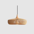 Solid Wood Slatted Pendant Light - Japandi Style | Ka-mostore