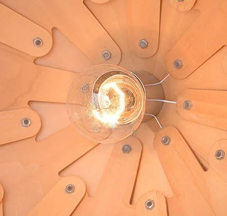 Sylva Pinecone Ceiling Pendant With Crystal Oak Finish And E27 Socket Compatible Lighting