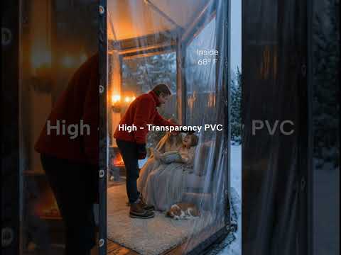 Clear PVC Weather Shield With Eyelets For Canopy Gazebo Veranda 0.35mm Thick