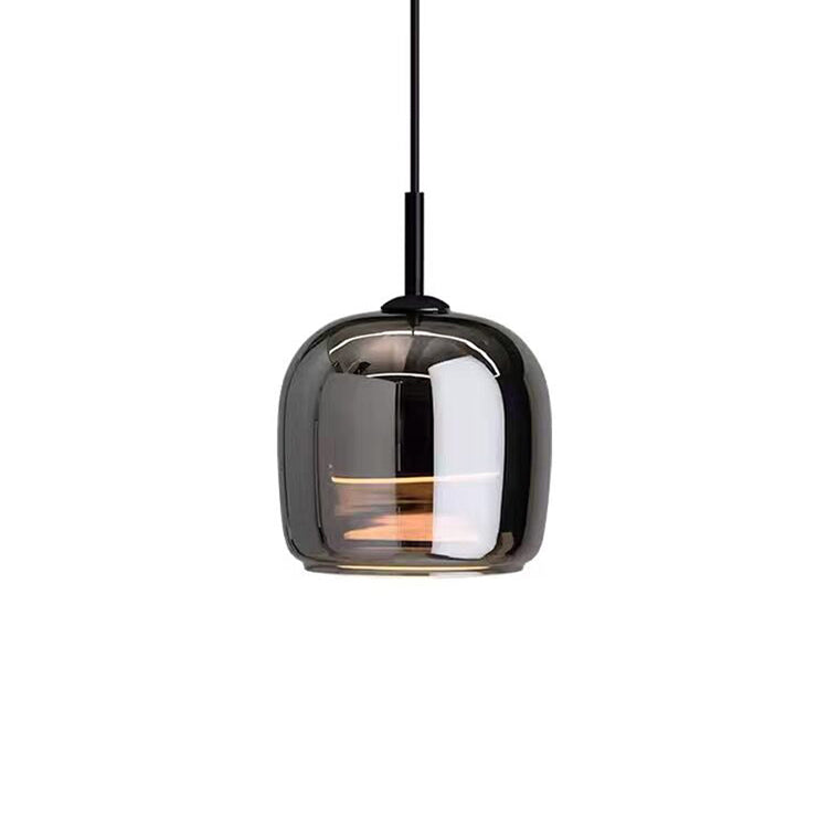 Nordic Pendant Light In Black Glass For Kitchen Island And Dining Room Modern Ceiling Lamp
