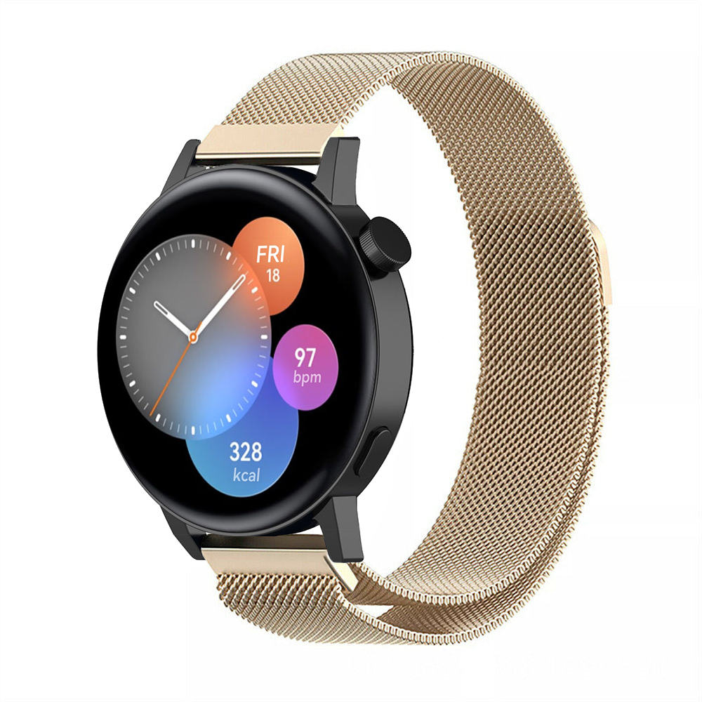 سوار Huawei Watch GT 3 مقاس 42 مم — سوار ميلانيزي بلون الشامبانيا