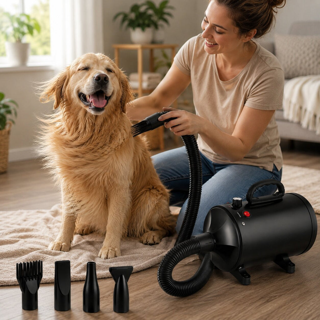 FellVento High-Power Dog Hair Dryer — Adjustable Temperature and Speed, High-Velocity Airflow