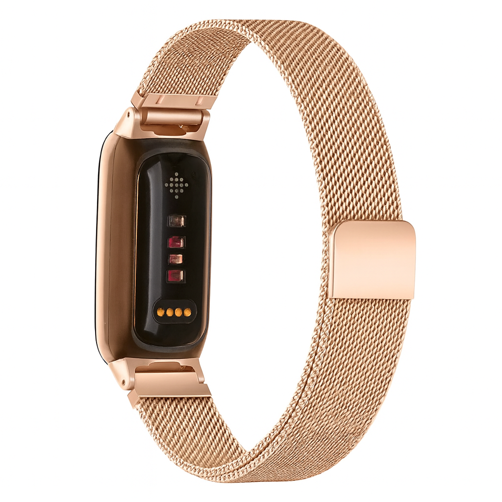 Náhradní milánský řemínek Fitbit Inspire 3 v růžovozlaté barvě