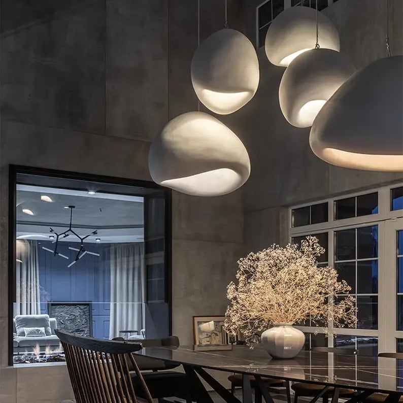 NimbleGlow Adjustable LED Pendant Light With Wabi Sabi Style For Modern Interiors