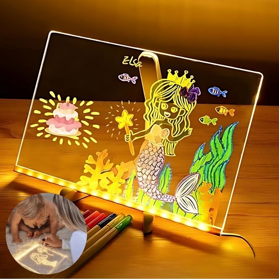 IllumiSchreib לוח LED לכתיבה ולציור לילדים