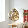 Sculptural Pendant Light With Lava Glass Organic Look For Indoor Ceilings In Modern Interiors