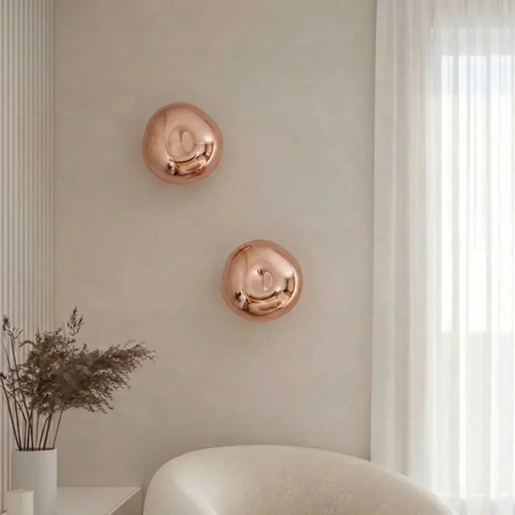 Wall Light With Sculpted Melted Acrylic Shade For Indoor Ambient And Accent Lighting