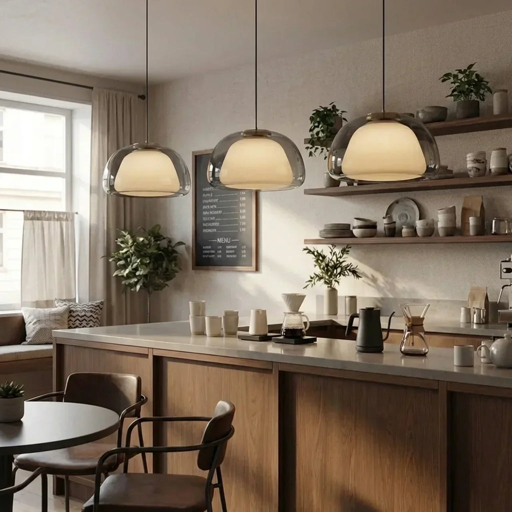 Glass Dome Ceiling Pendant Light With Glass Shade For Dining Areas Kitchen Islands And Open Living Spaces