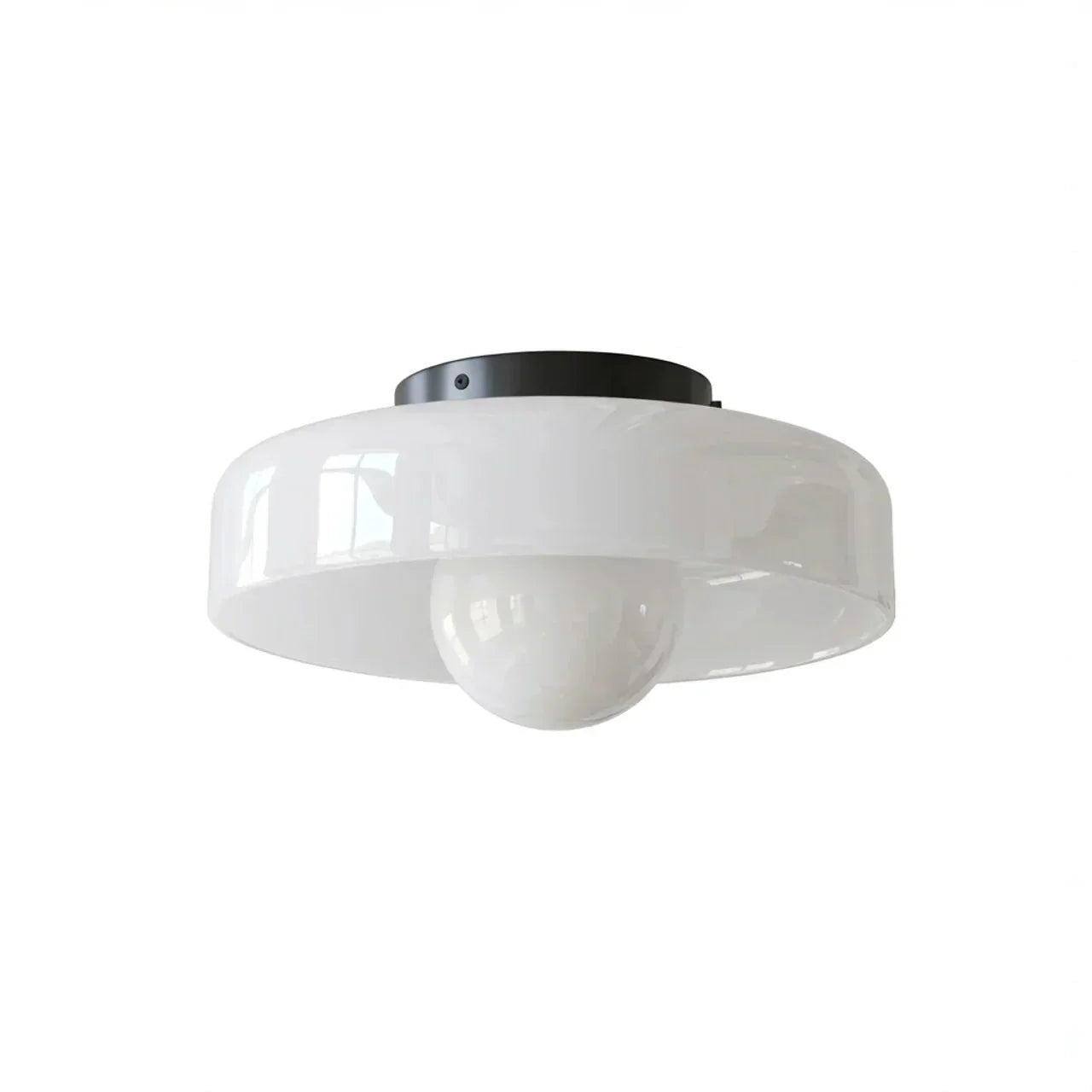 Bauhaus Glass Wall And Ceiling Light For Soft Ambient Illumination And Dual Mounting