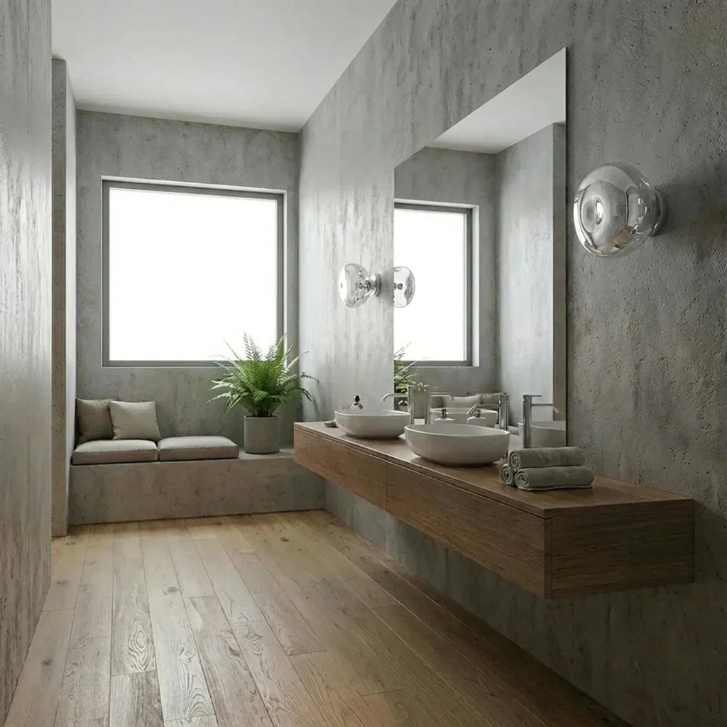 Wall Light With Sculpted Melted Acrylic Shade For Indoor Ambient And Accent Lighting