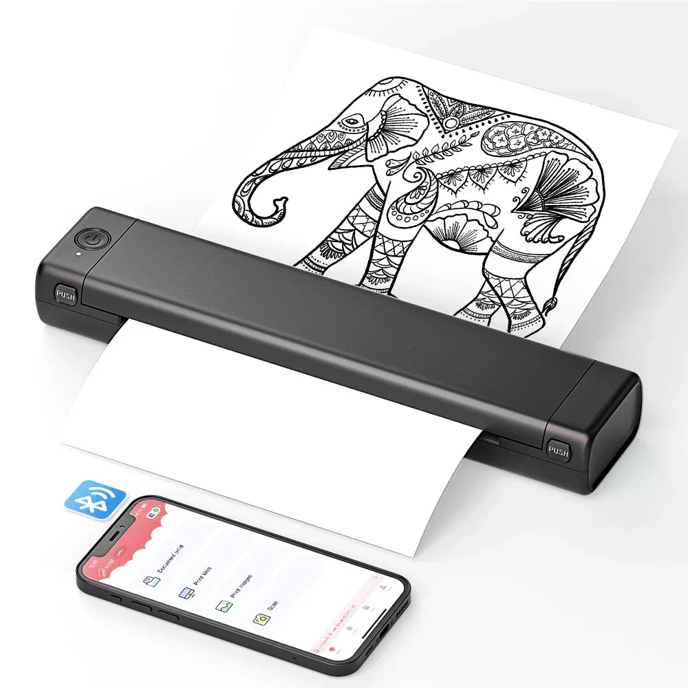MK500 Inkless Thermal Printer With Bluetooth For Mobile Printing