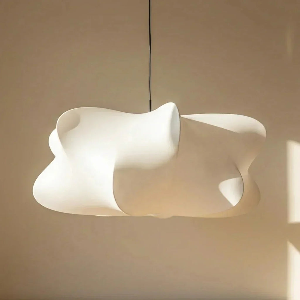 Mulberry Silk Ceiling Pendant Lamp With Sculptural Shade For Warm Indoor Ambience