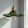 Art Deco Inspired Glass Fixture With Scalloped Edge Ceiling Or Pendant Light For Hallways And Living Areas