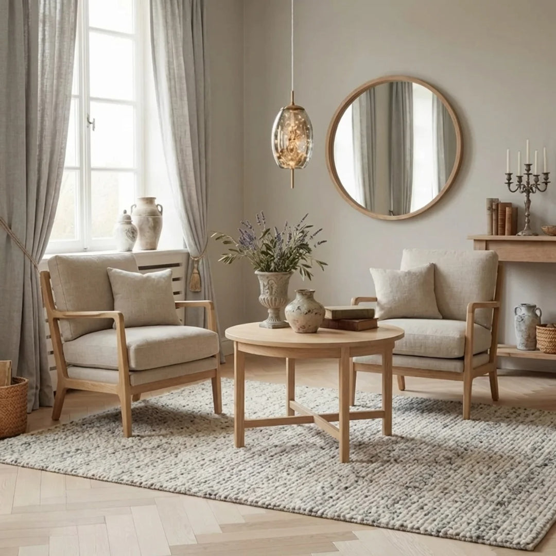 Ceiling Pendant Light With Glass Cylinder And Oval Shade For Ambient Illumination