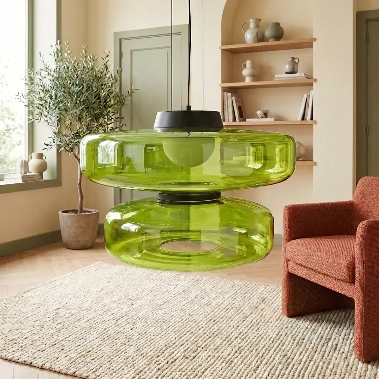 Bauhaus Style Tiered Glass Pendant Light With Integrated Led For Modern Interiors